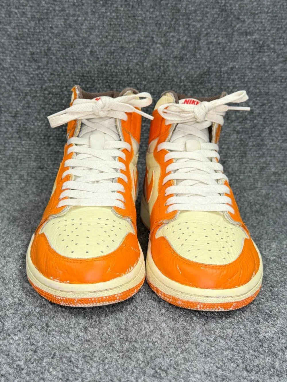 Jordan 1 Retro High OG Shoes Men 8.5 Custom burnt Orange Rustic Athletic Sneaker